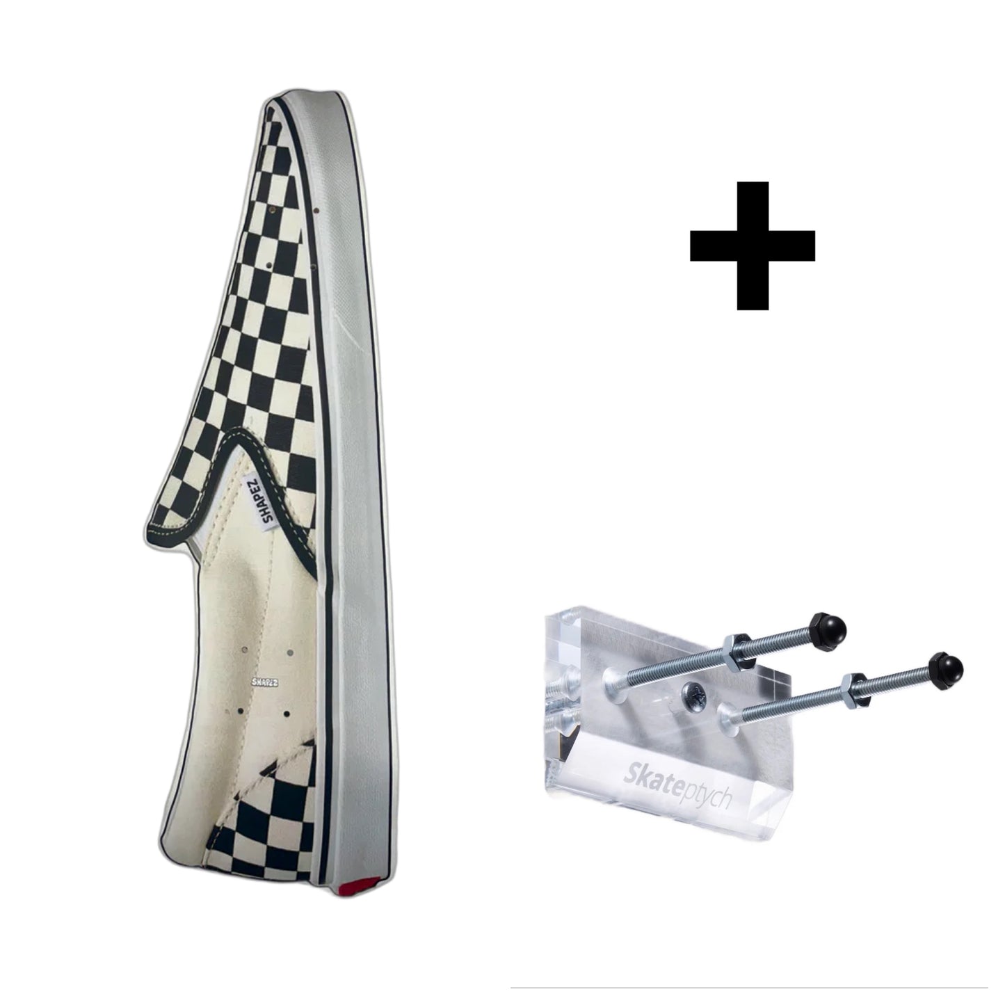 Checkered Shoe Shaped Skateboard