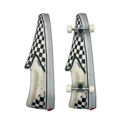 Checkered Shoe Shaped Skateboard