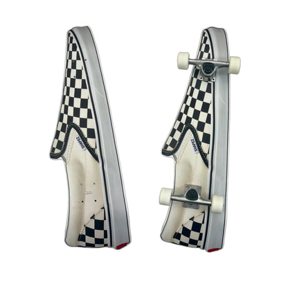 Checkered Shoe Shaped Skateboard