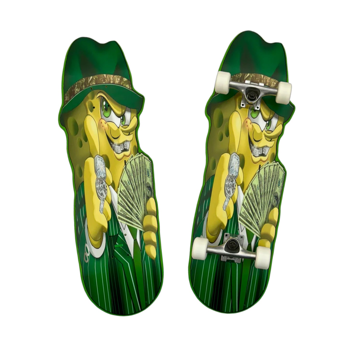 Gangster Spounge Shaped Skateboard